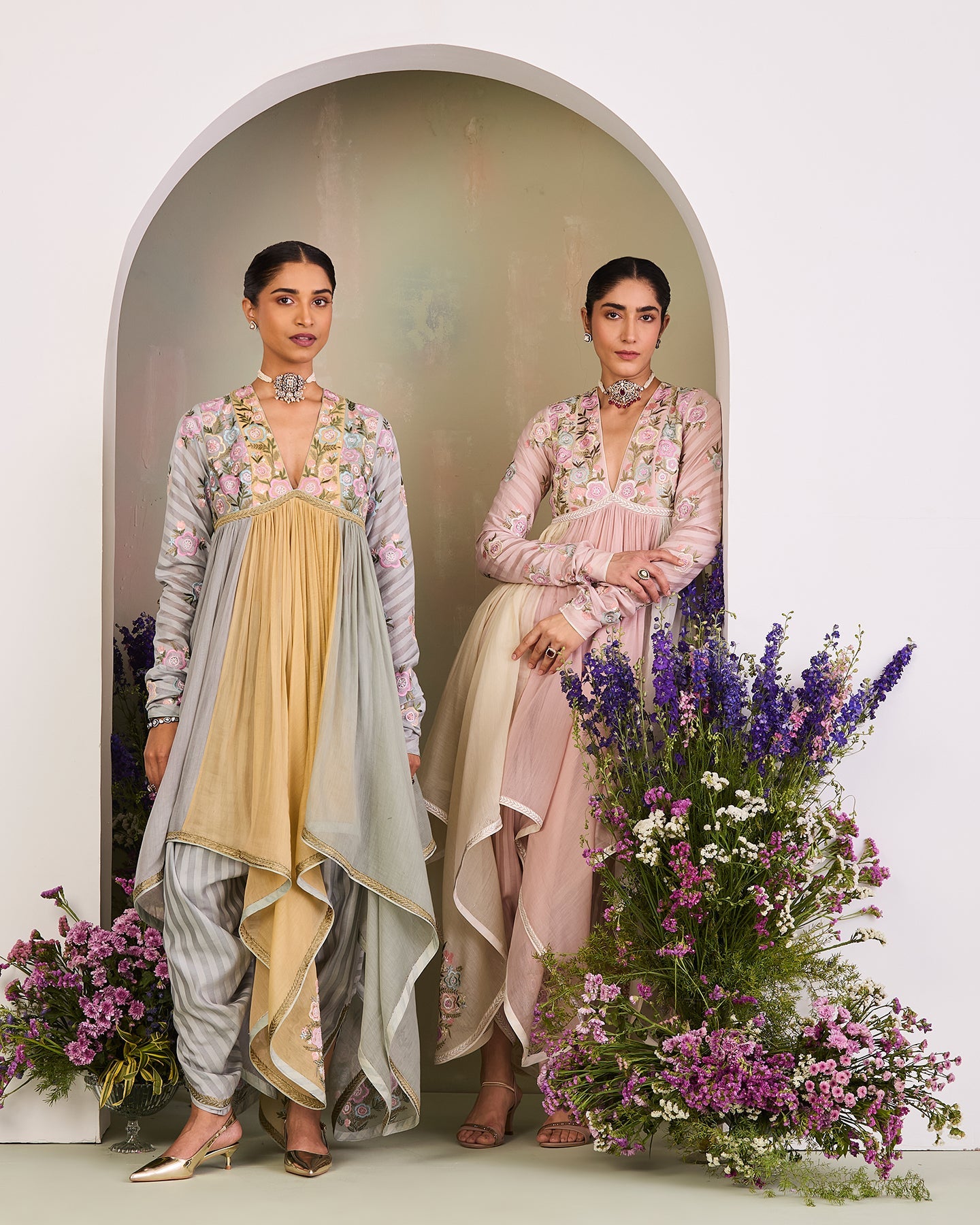 parisa long anarkali set