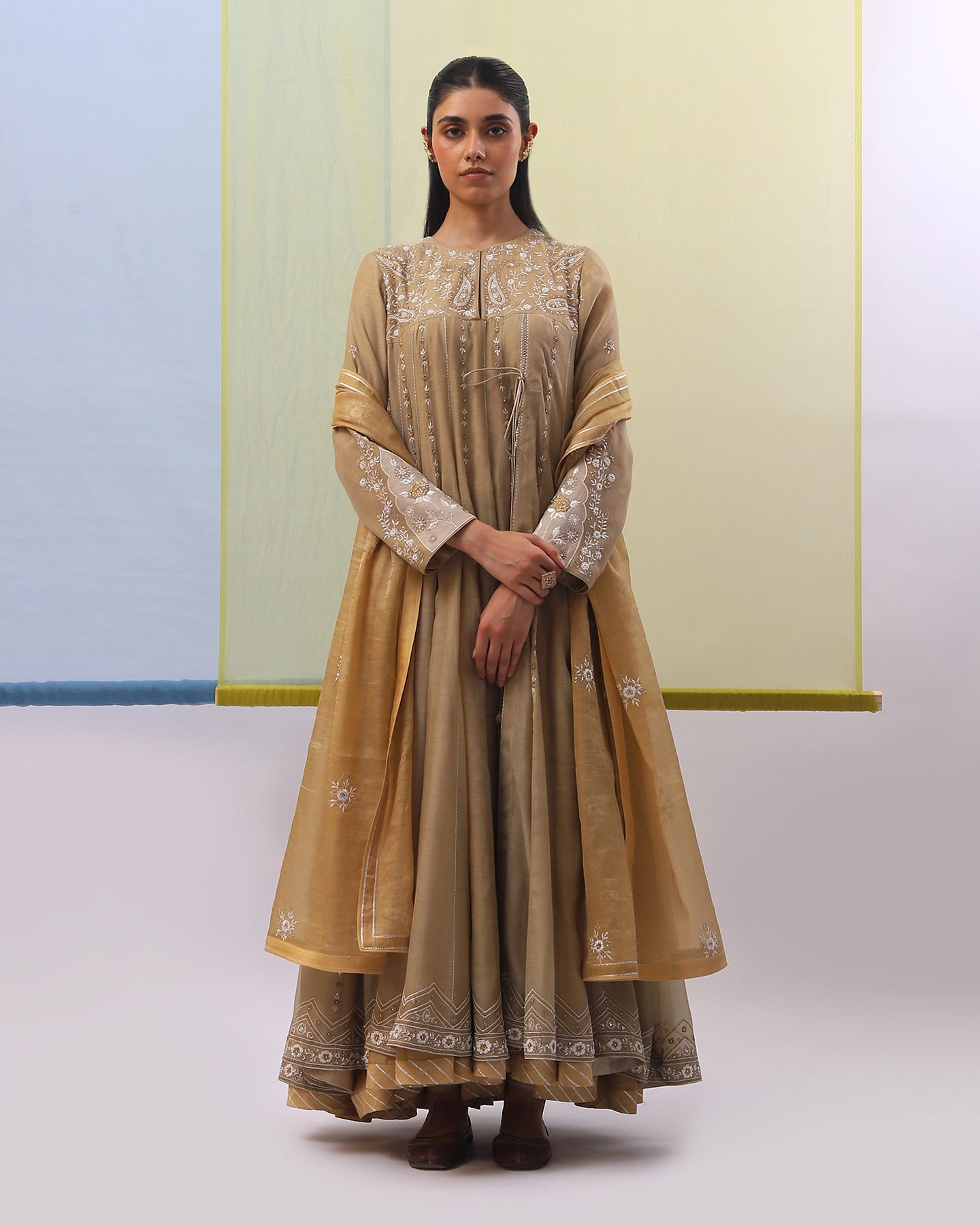 wahida long anarkali set
