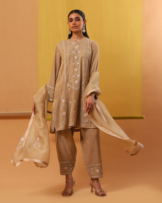 zakia short kurta set