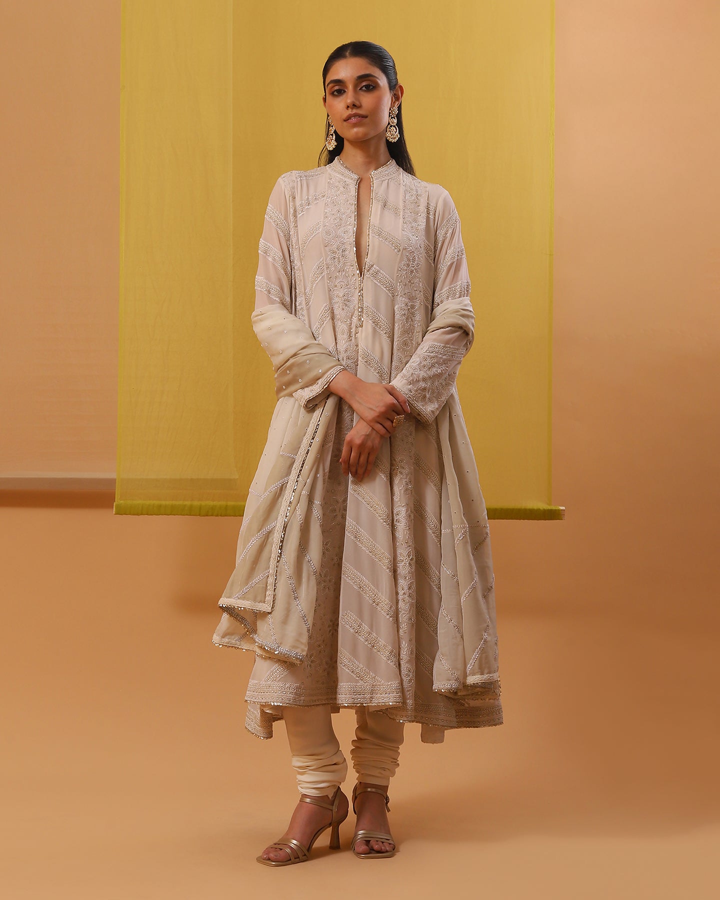 raha long anarkali set