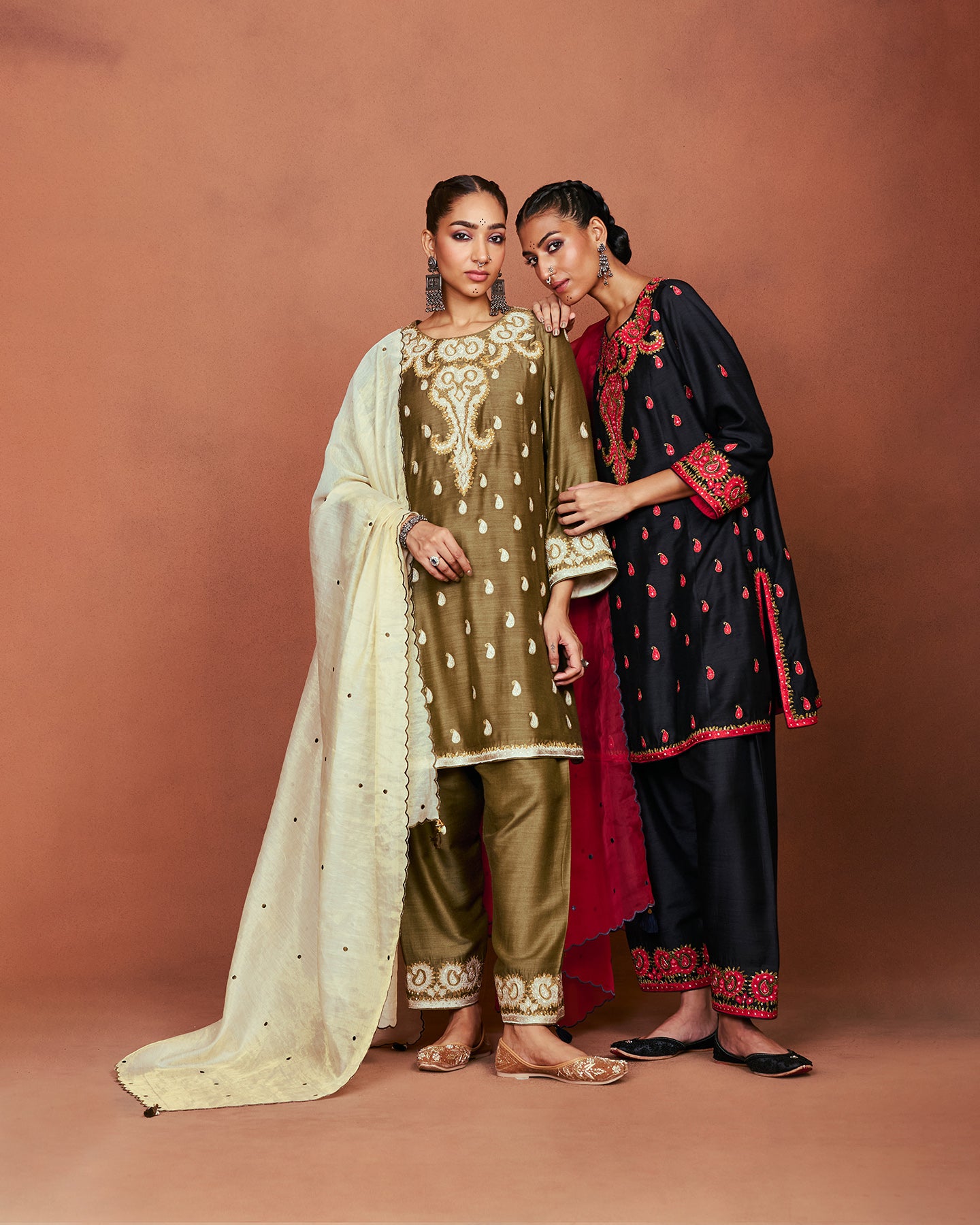 Nai Olive Green Short Kurta Set