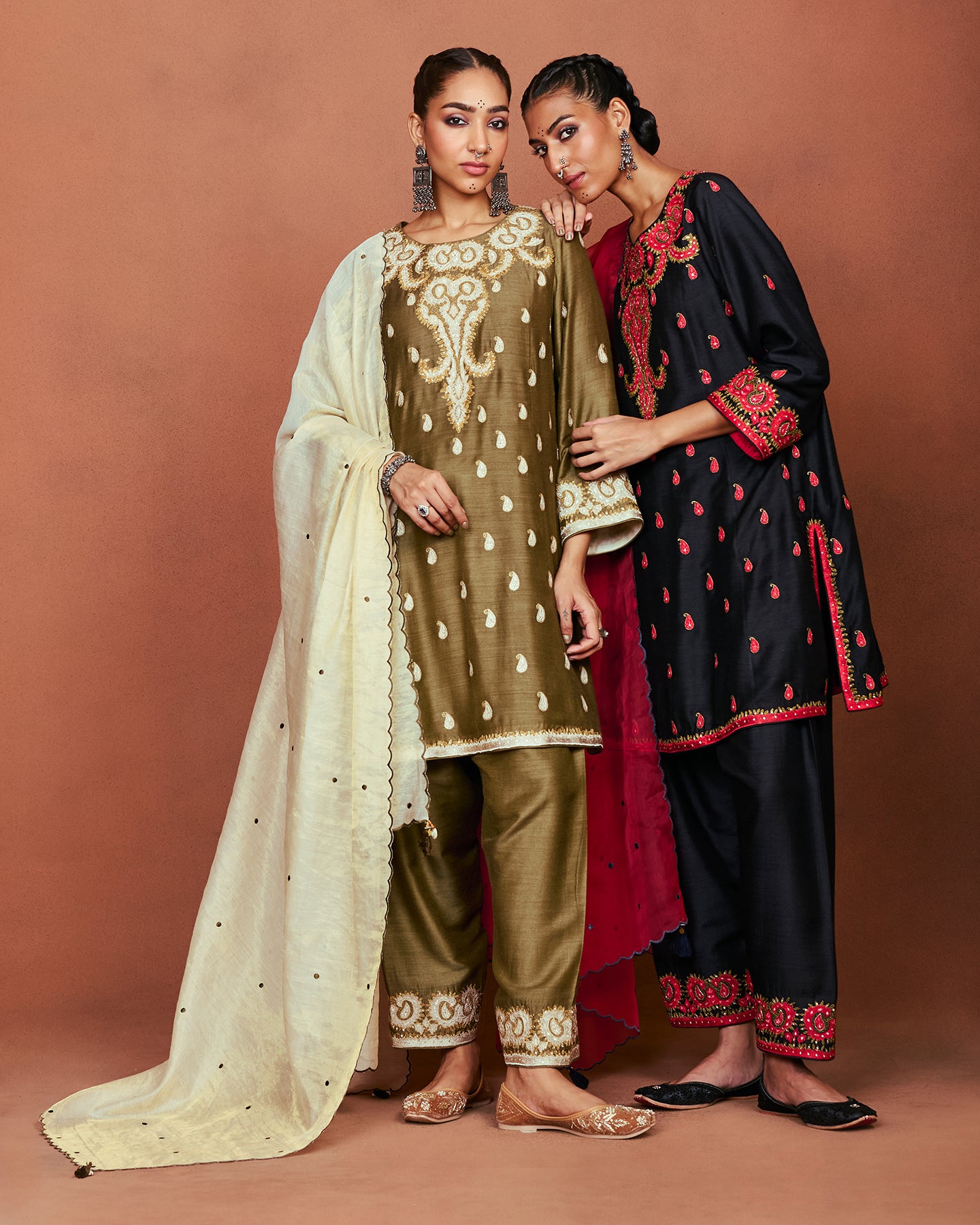 Nai Olive Green Short Kurta Set