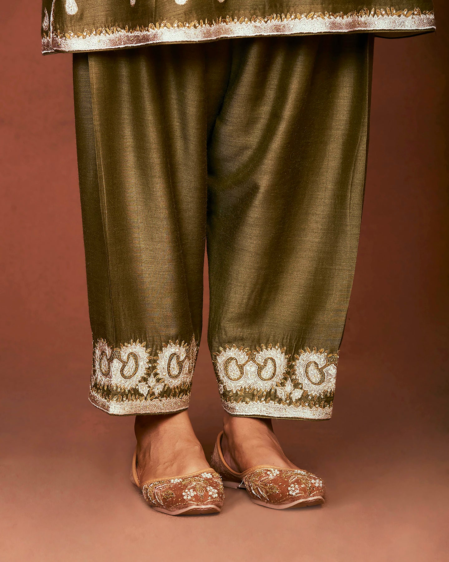 Nai Olive Green Short Kurta Set