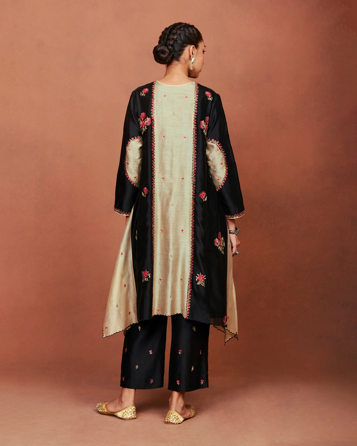 Leya Black Long Kurta Set