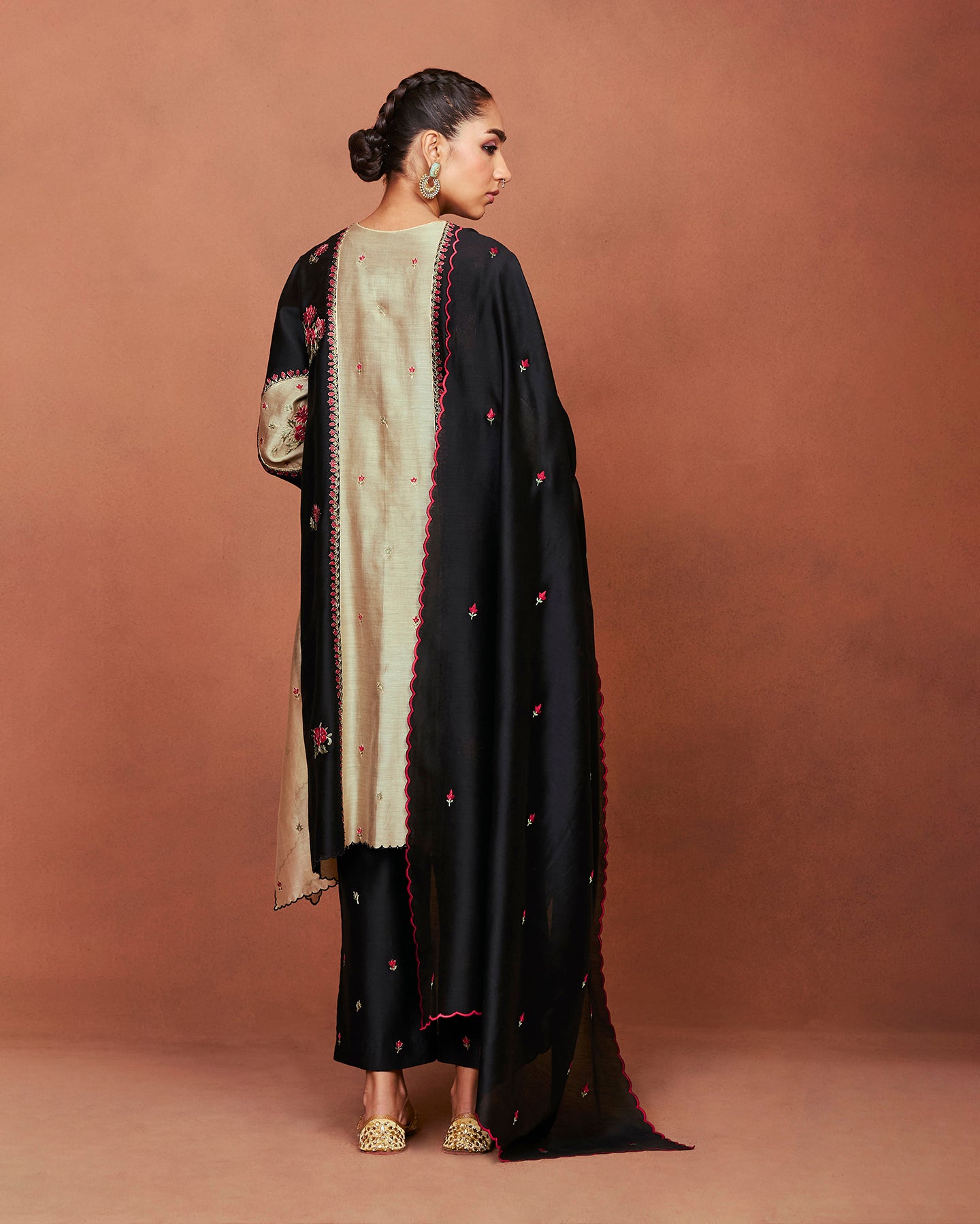 Leya Black Long Kurta Set