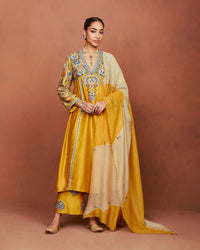 Nira Mustard Long Kurta Set
