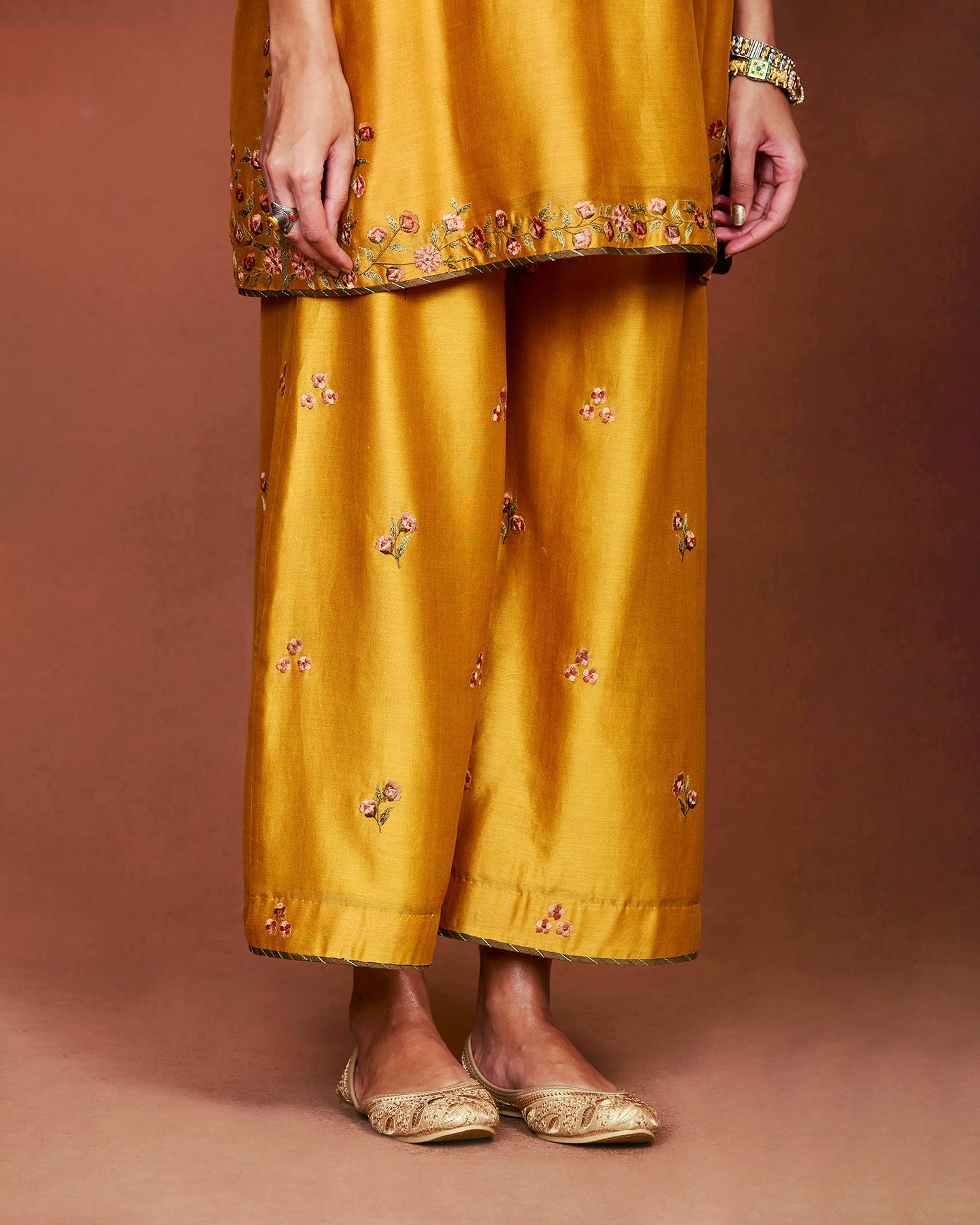 Zoa Mustard Short Kurta Set
