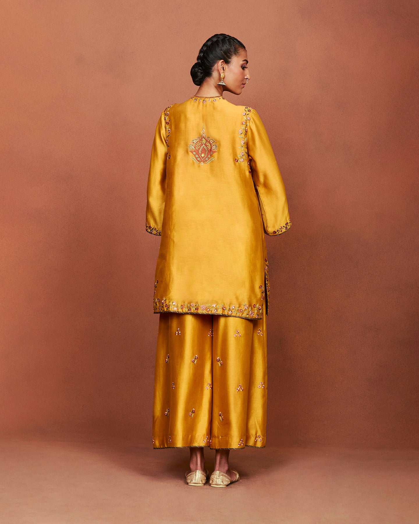 Zoa Mustard Short Kurta Set