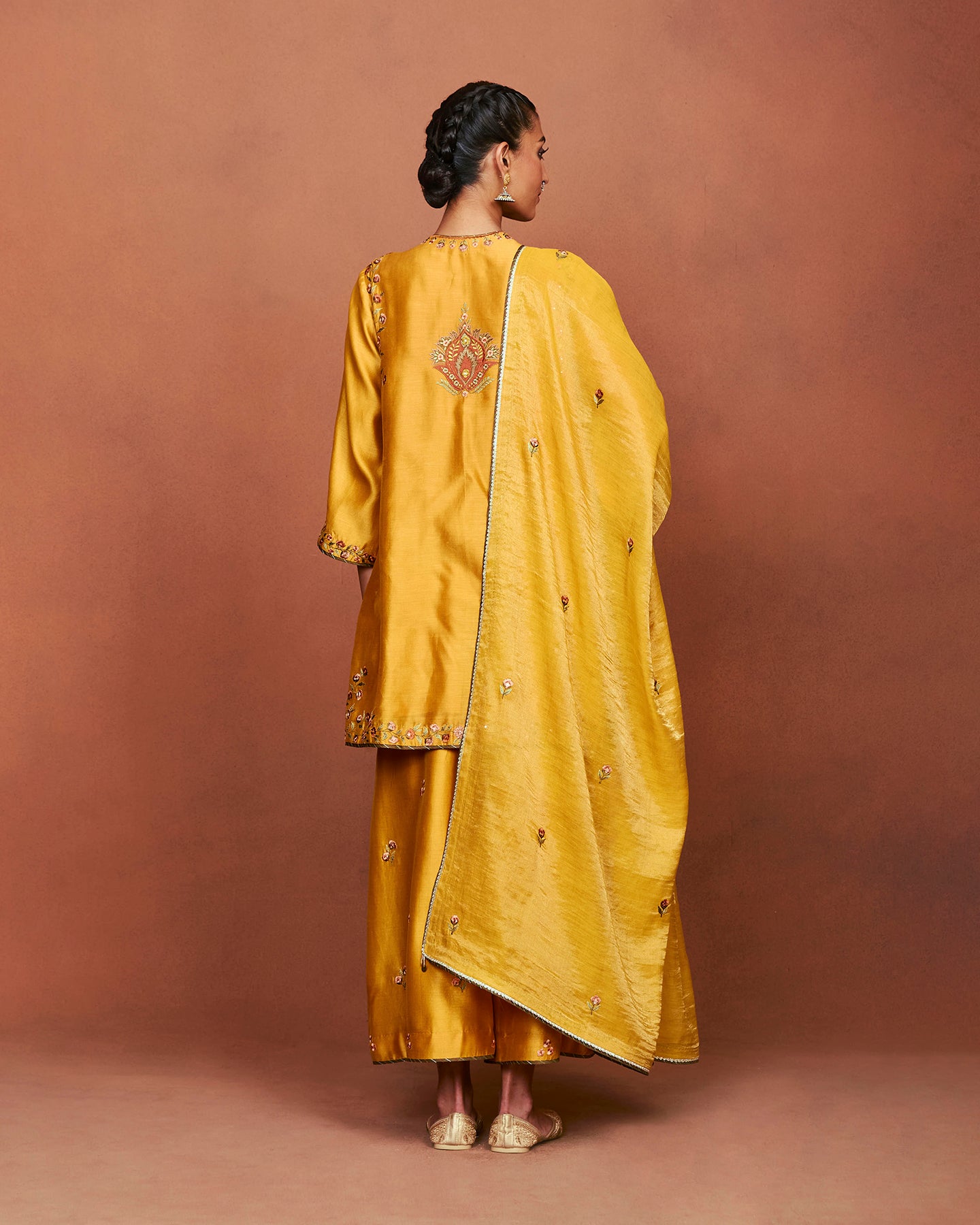 Zoa Mustard Short Kurta Set