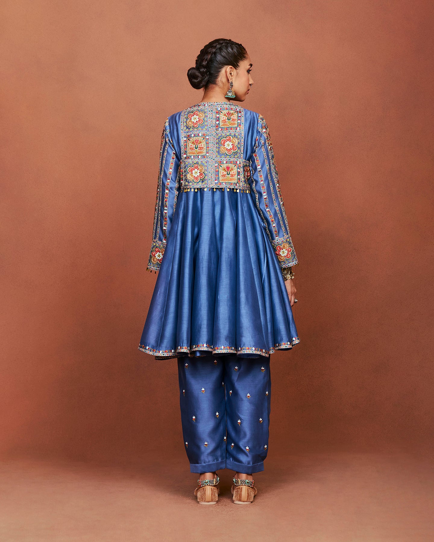 Rai Blue Short Anarkali Set