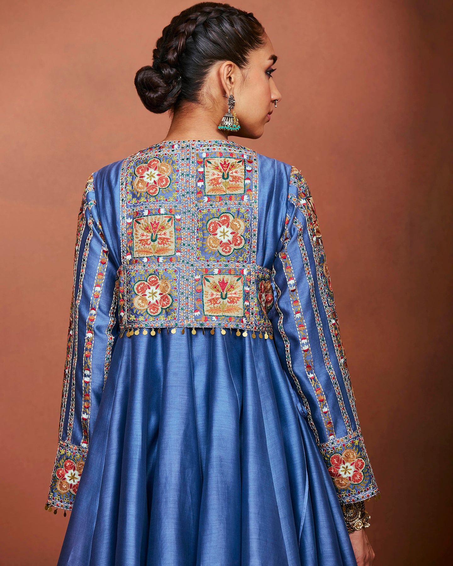 Rai Blue Short Anarkali Set