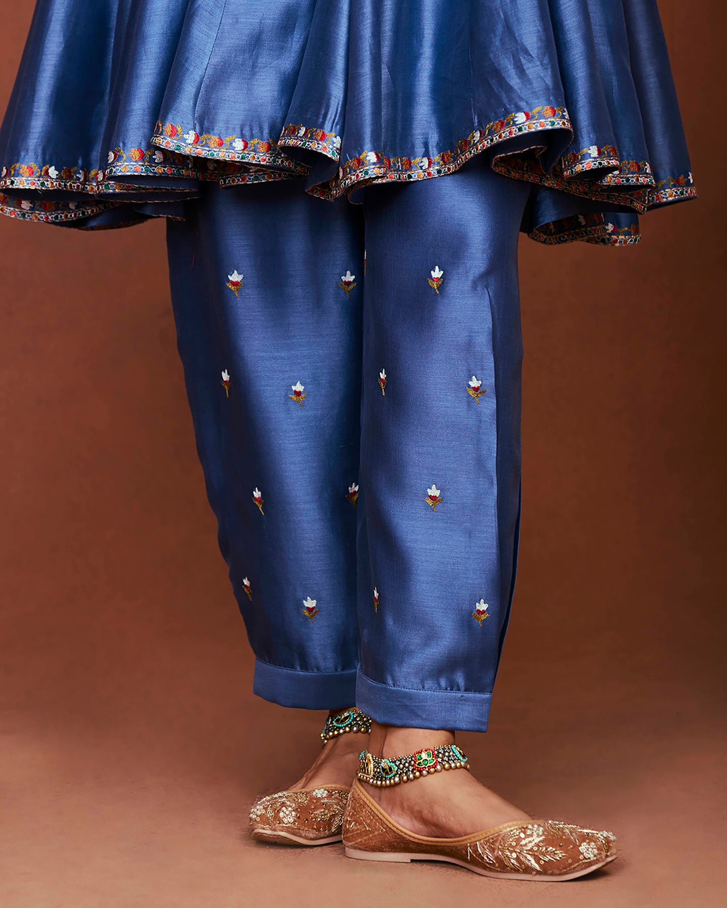 Rai Blue Short Anarkali Set