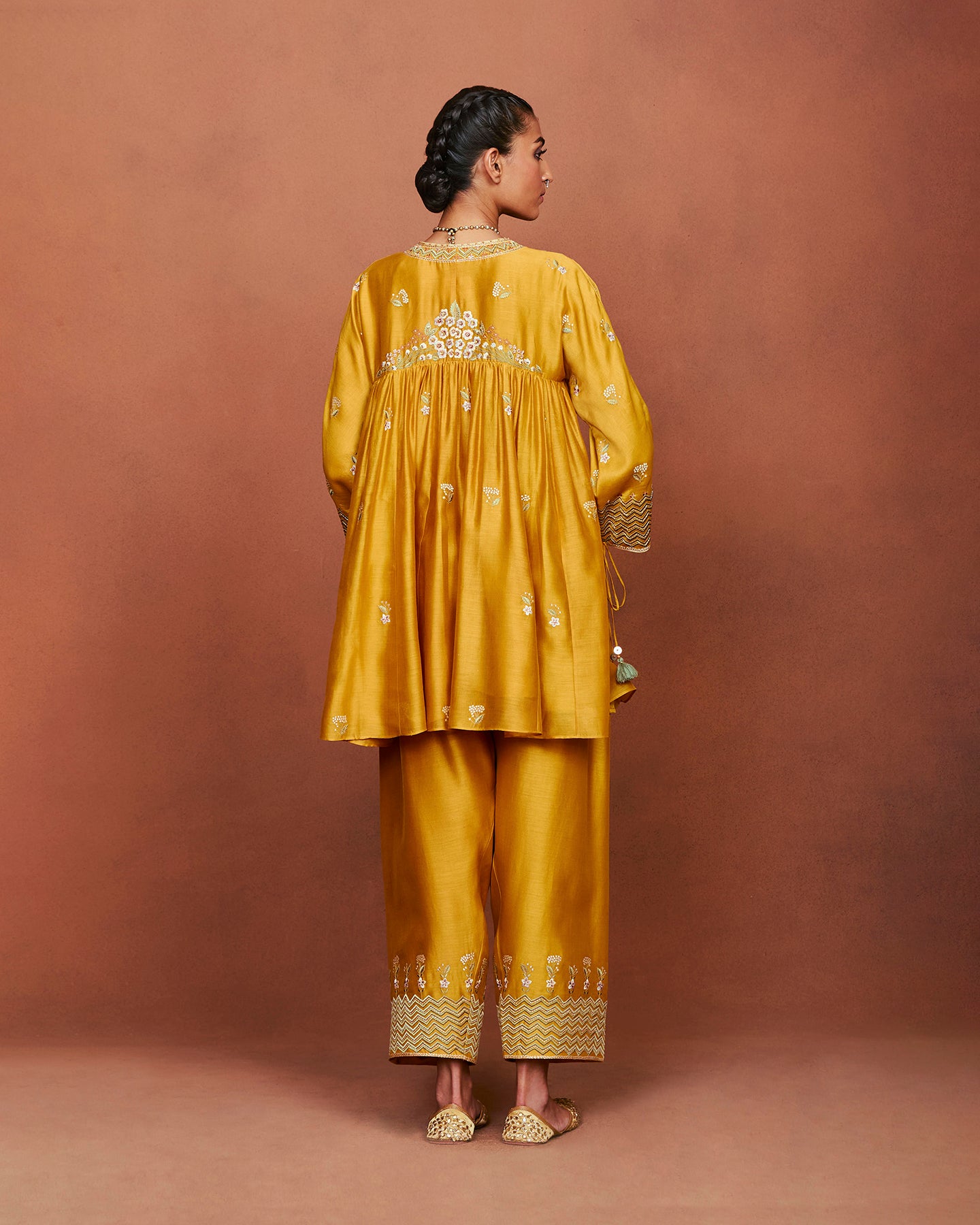 Moha Mustard Short Kurta Set