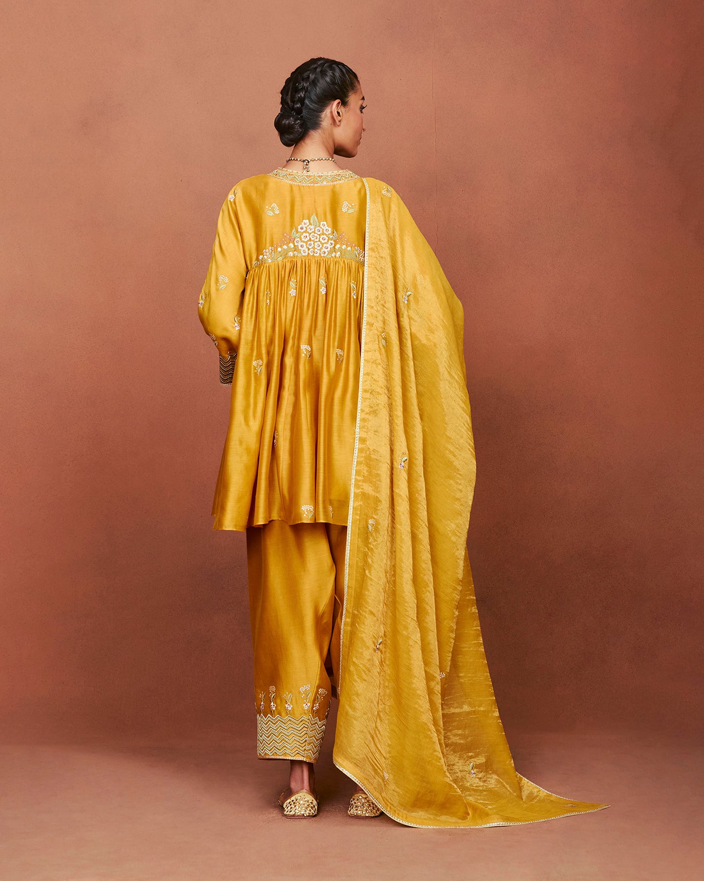 Moha Mustard Short Kurta Set