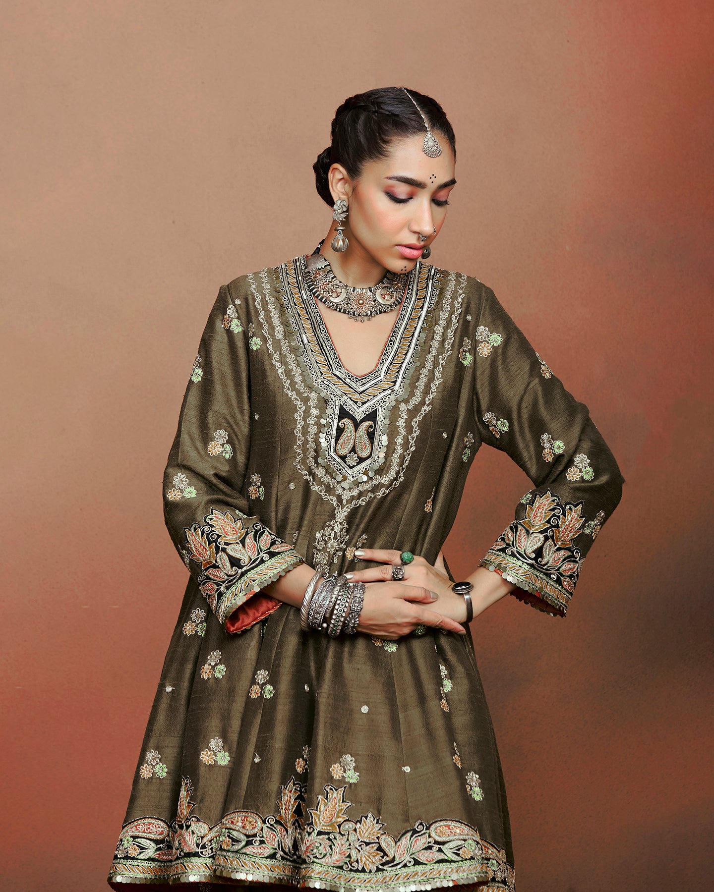 Kohra Short Anarkali Set