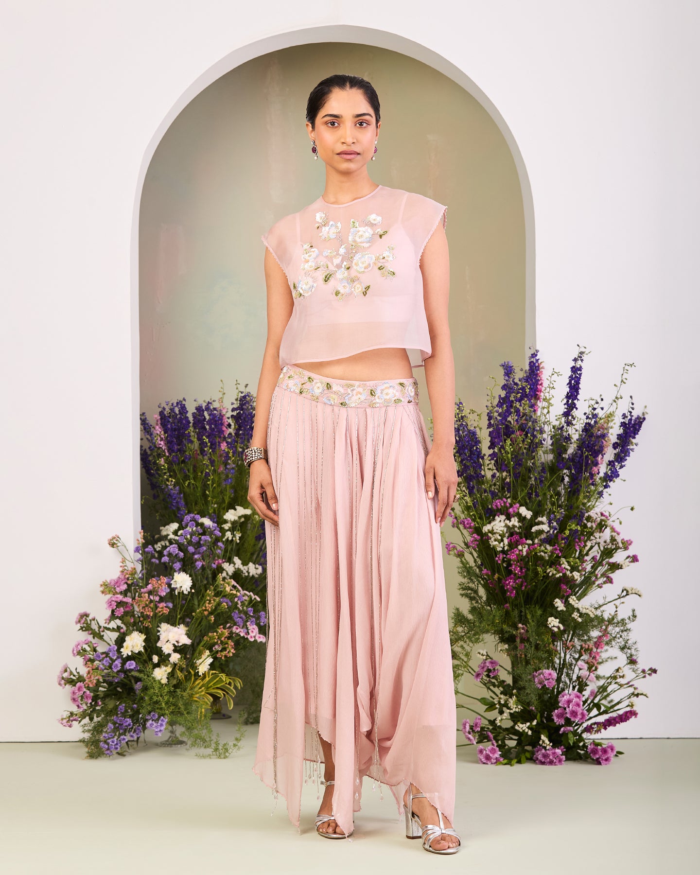 Shifa Draped Skirt Set