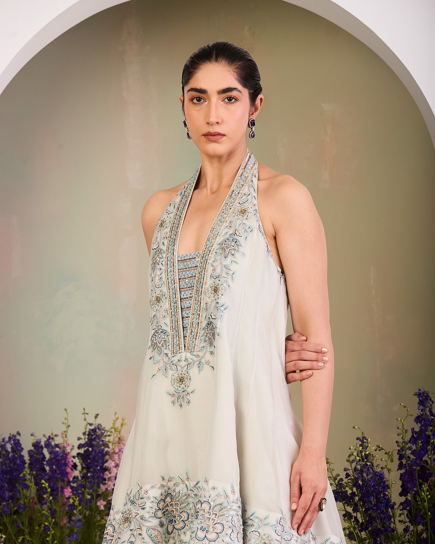 ivy short anarkali set