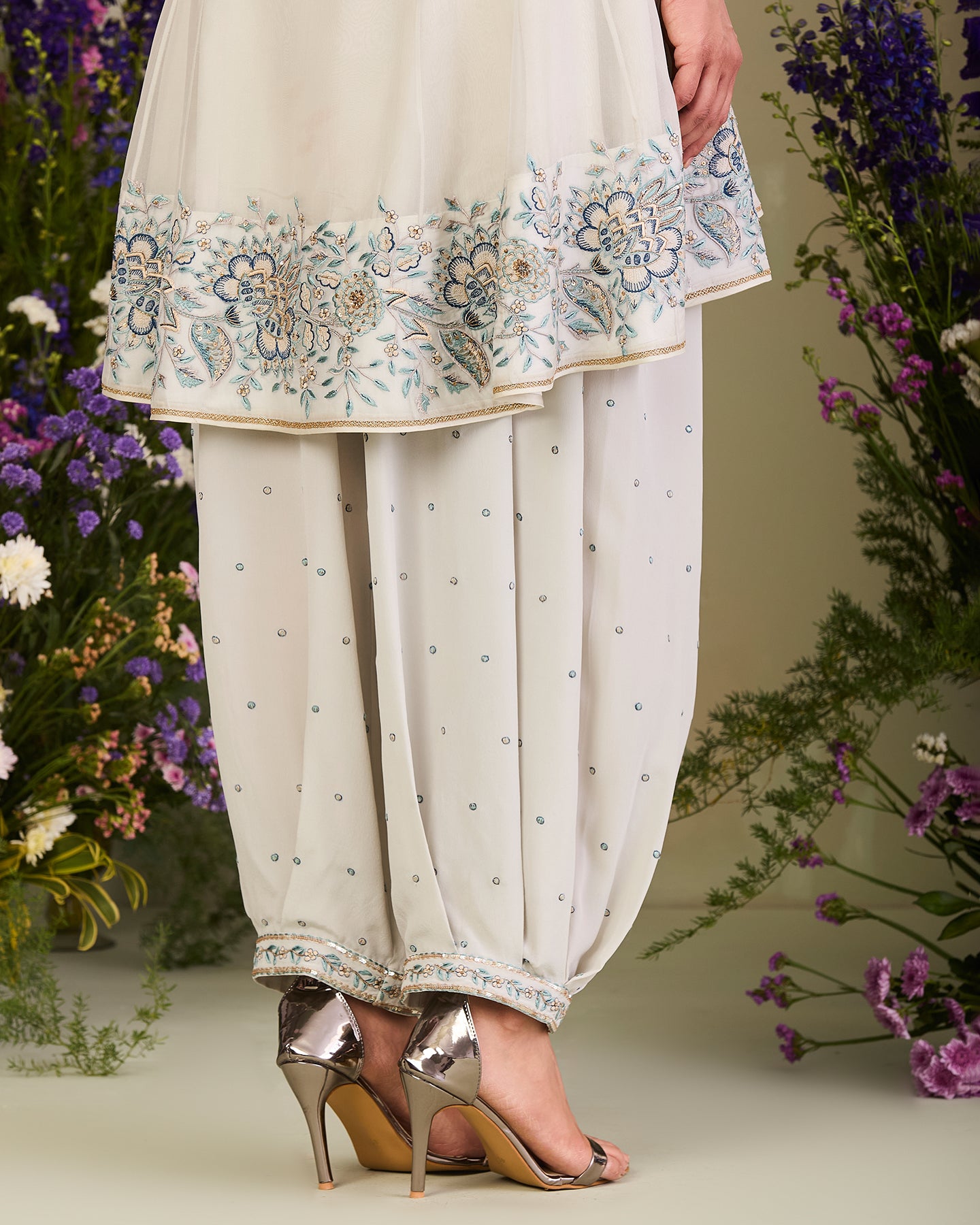 ivy short anarkali set