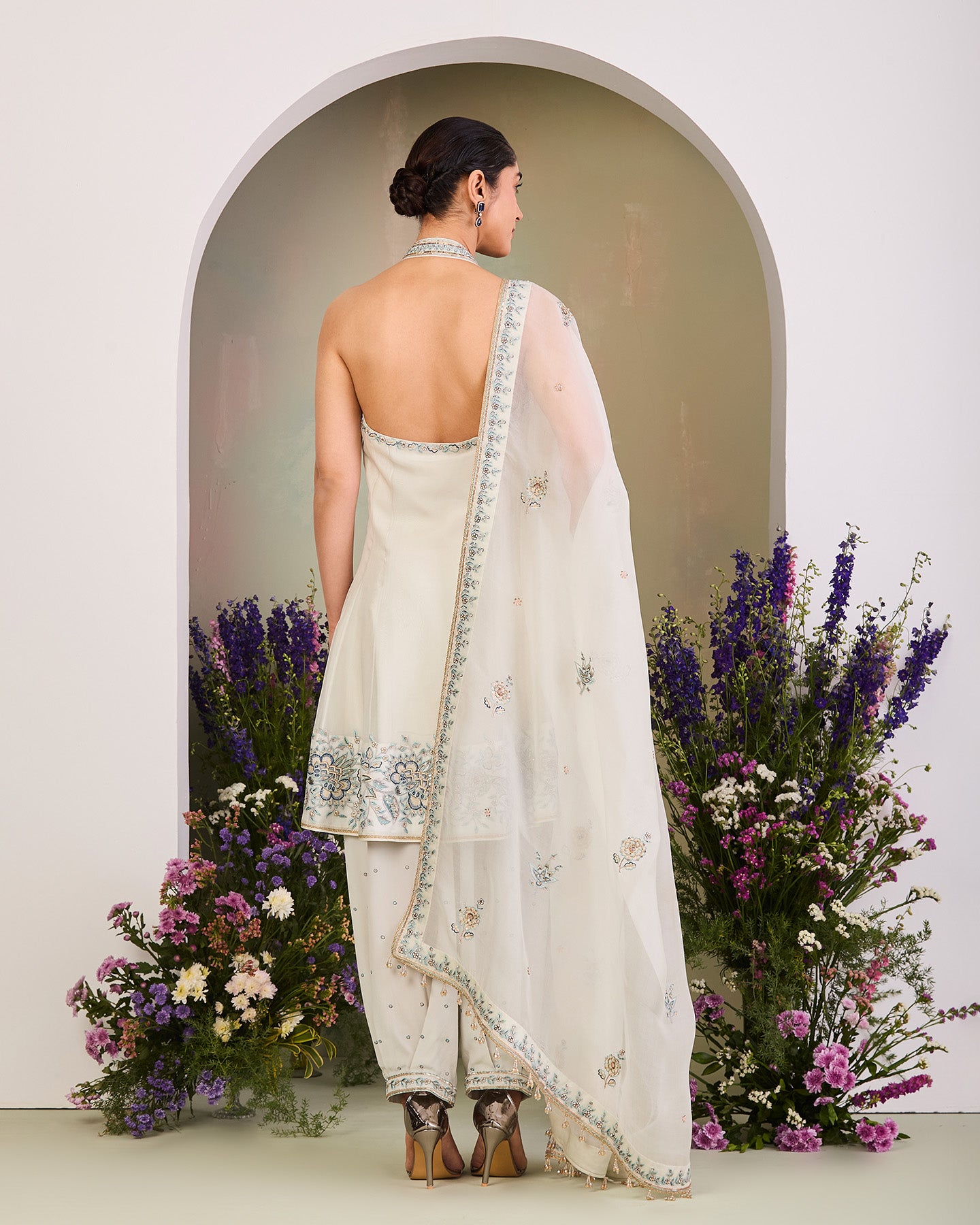 ivy short anarkali set