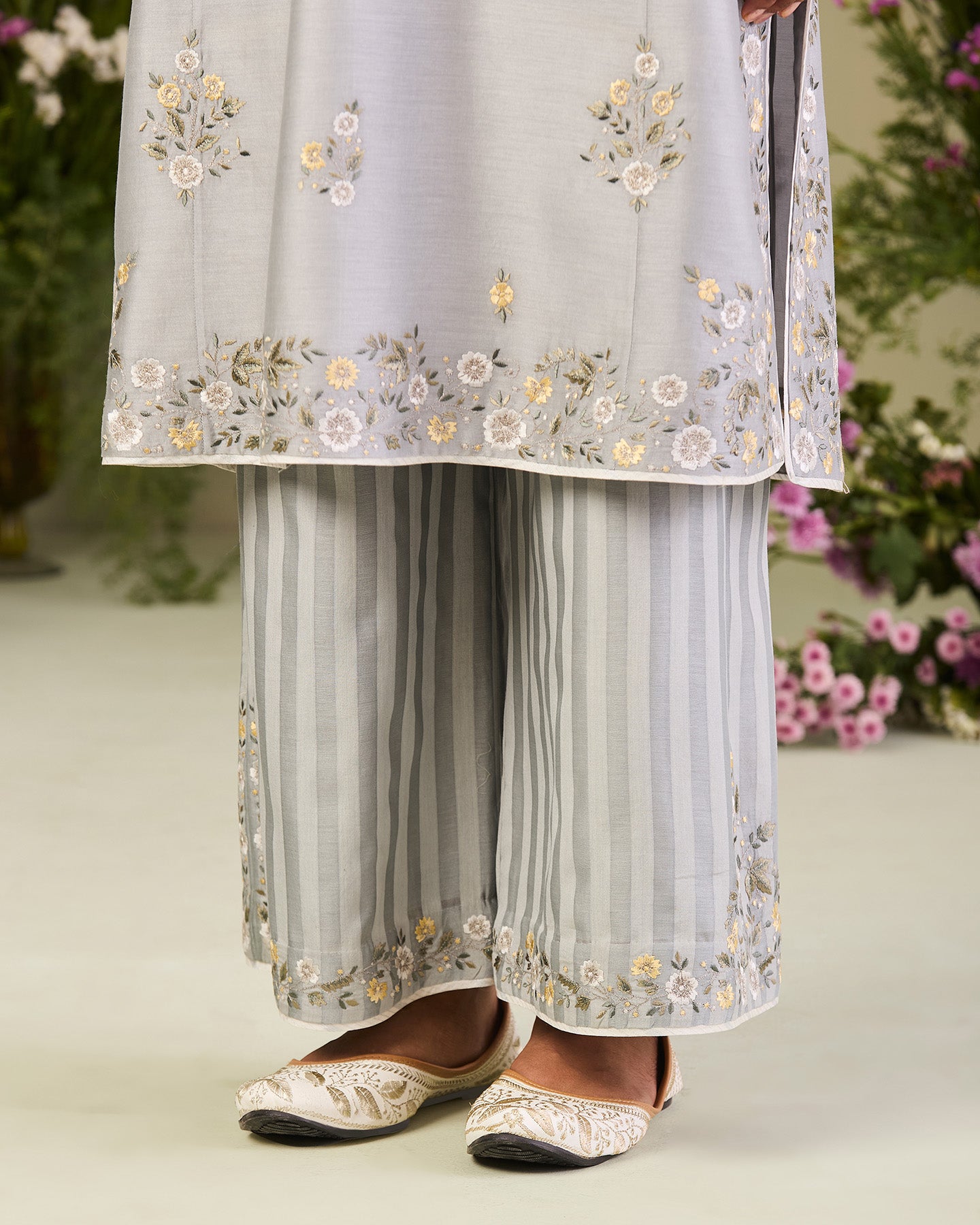 huda long kurta set