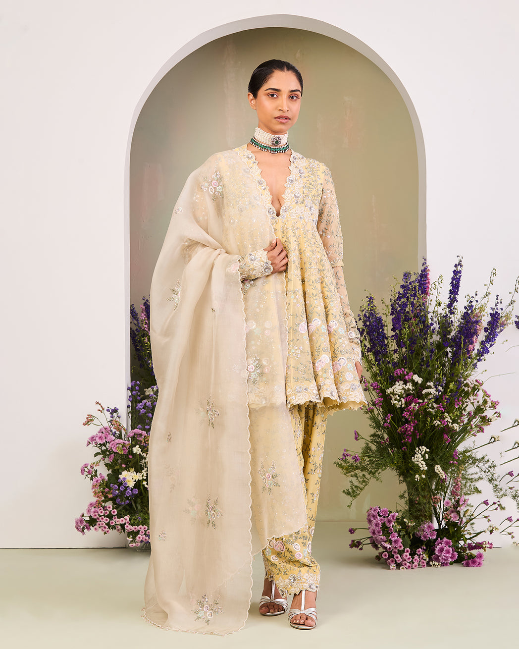 Rabia short anarkali set