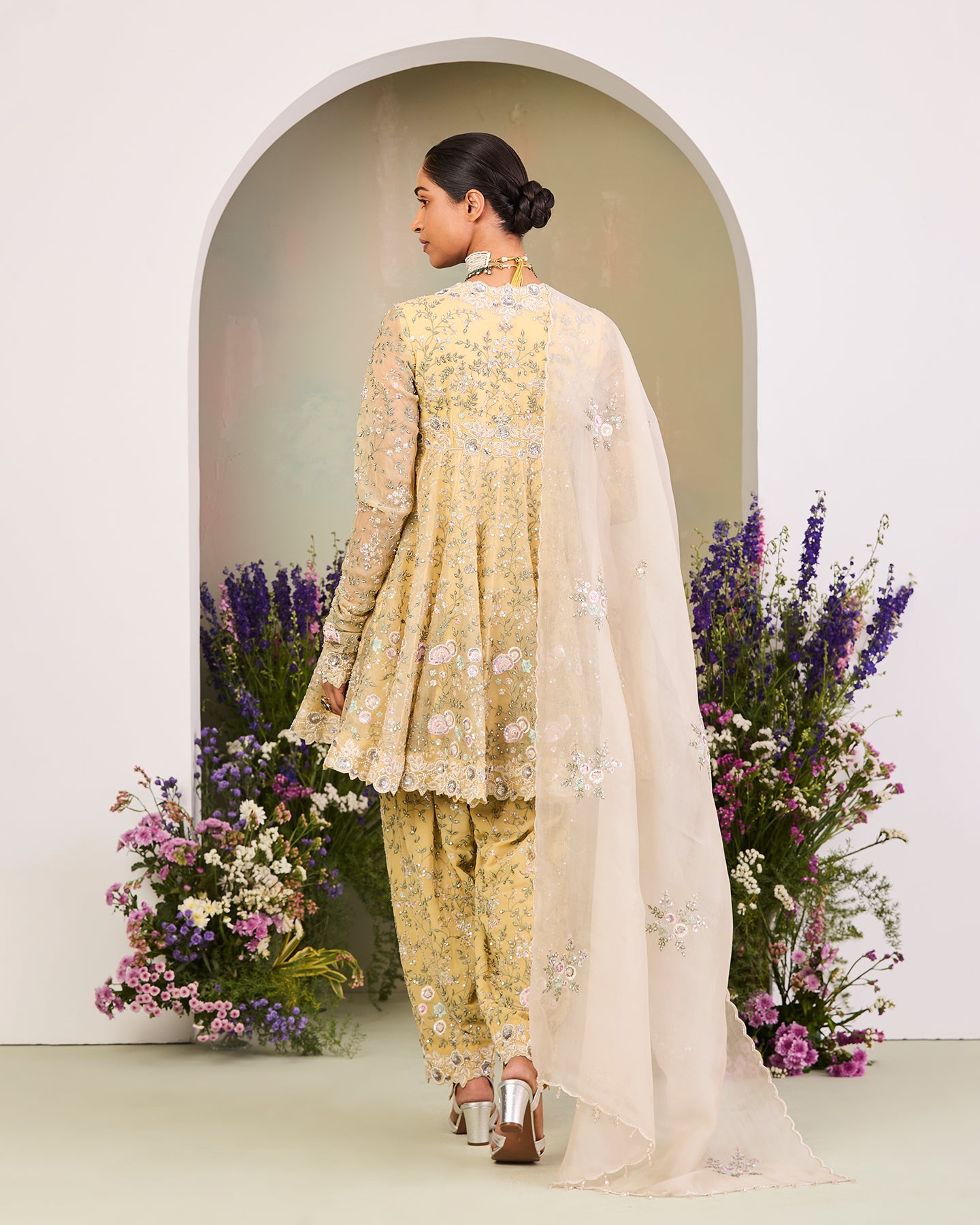 rabia short anarkali set