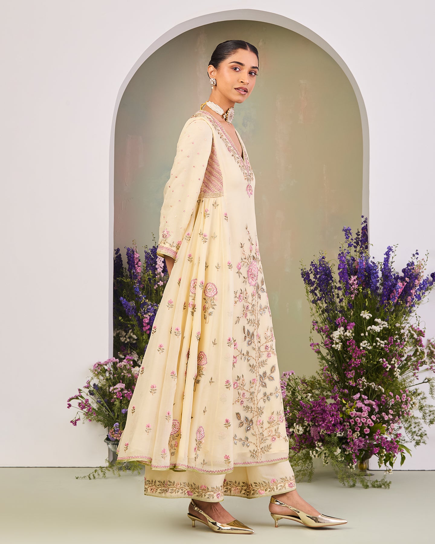 ajoor long anarkali set