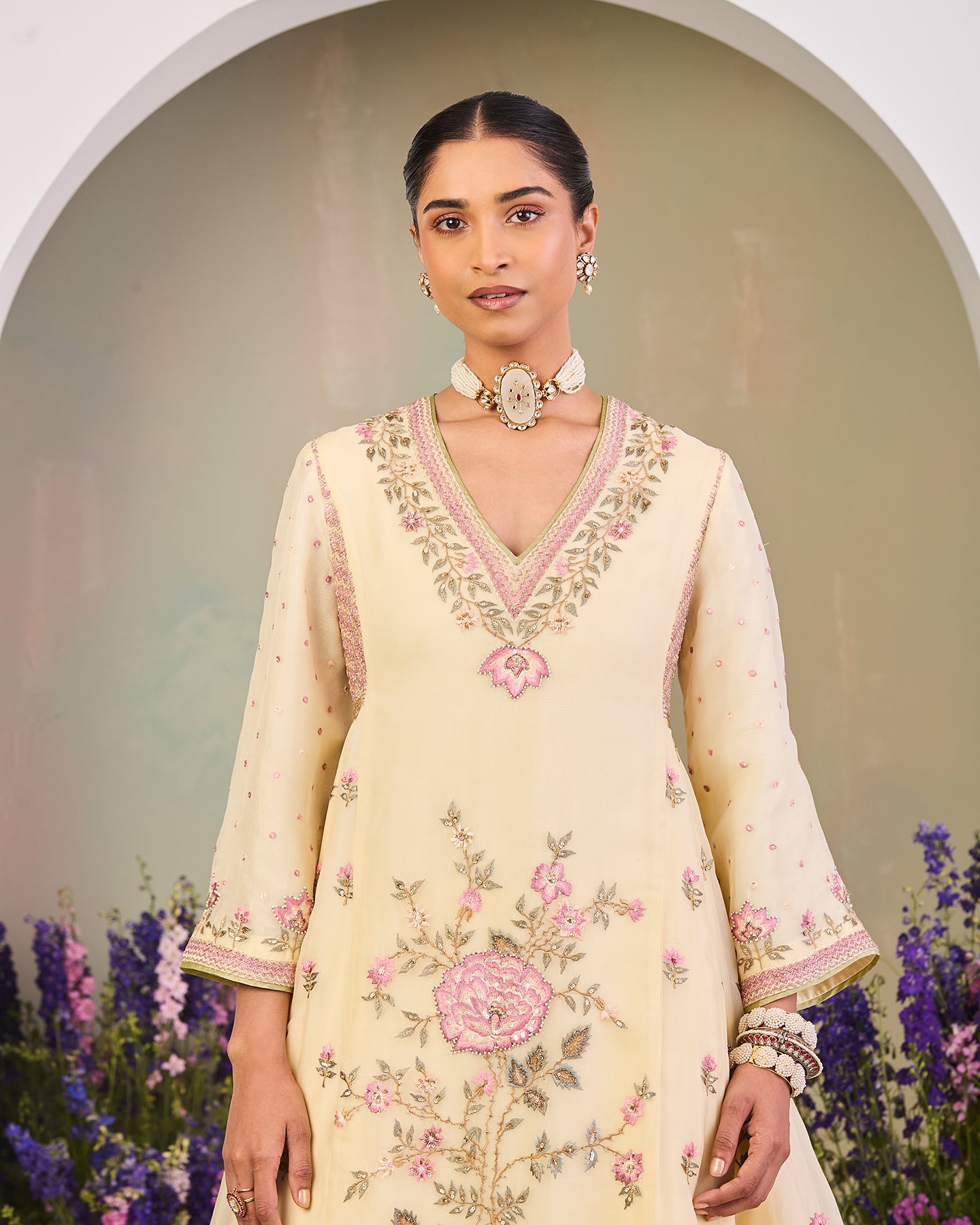 ajoor long anarkali set