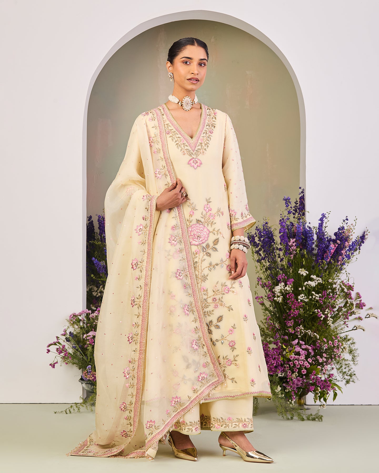 ajoor long anarkali set