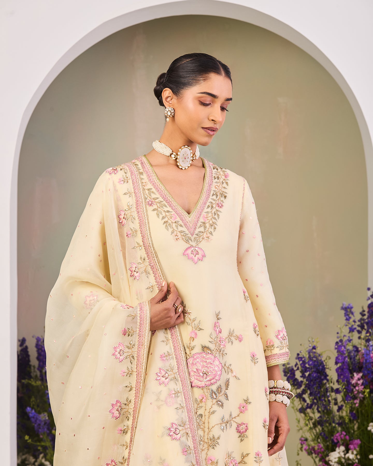 ajoor long anarkali set