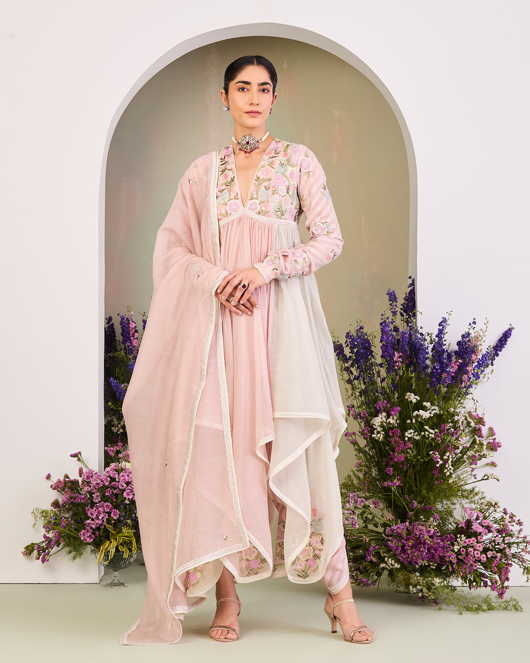 Mishka long anarkali set