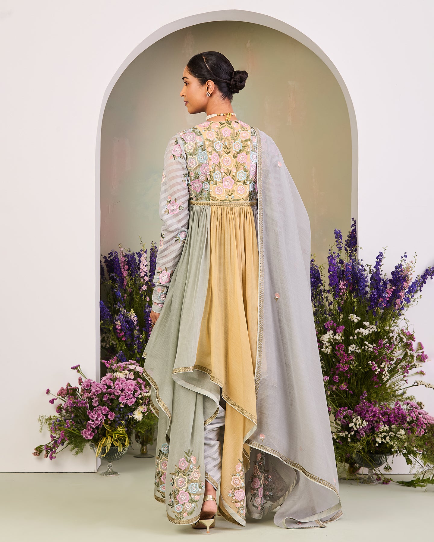parisa long anarkali set