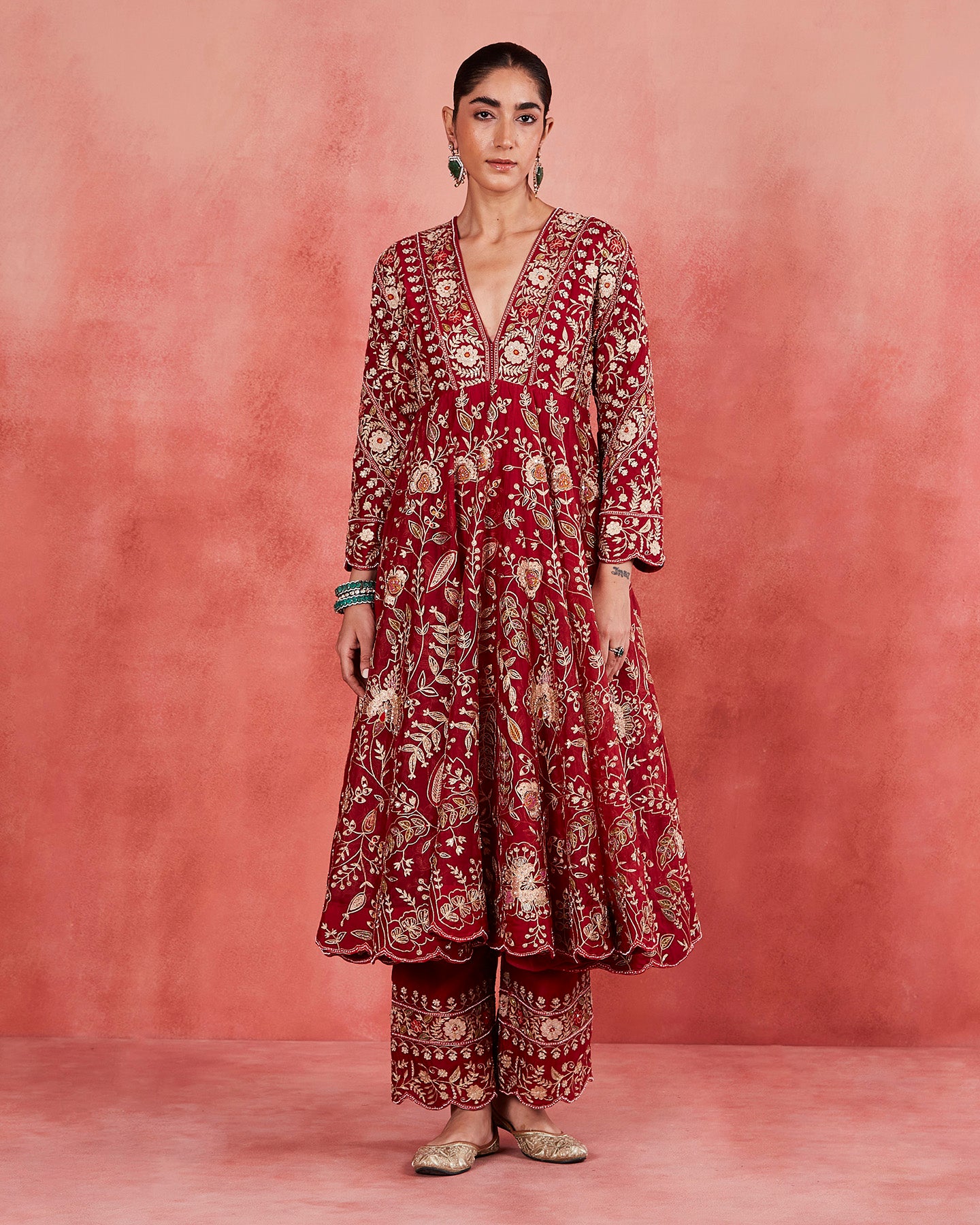 Aisha Long Anarkali Set