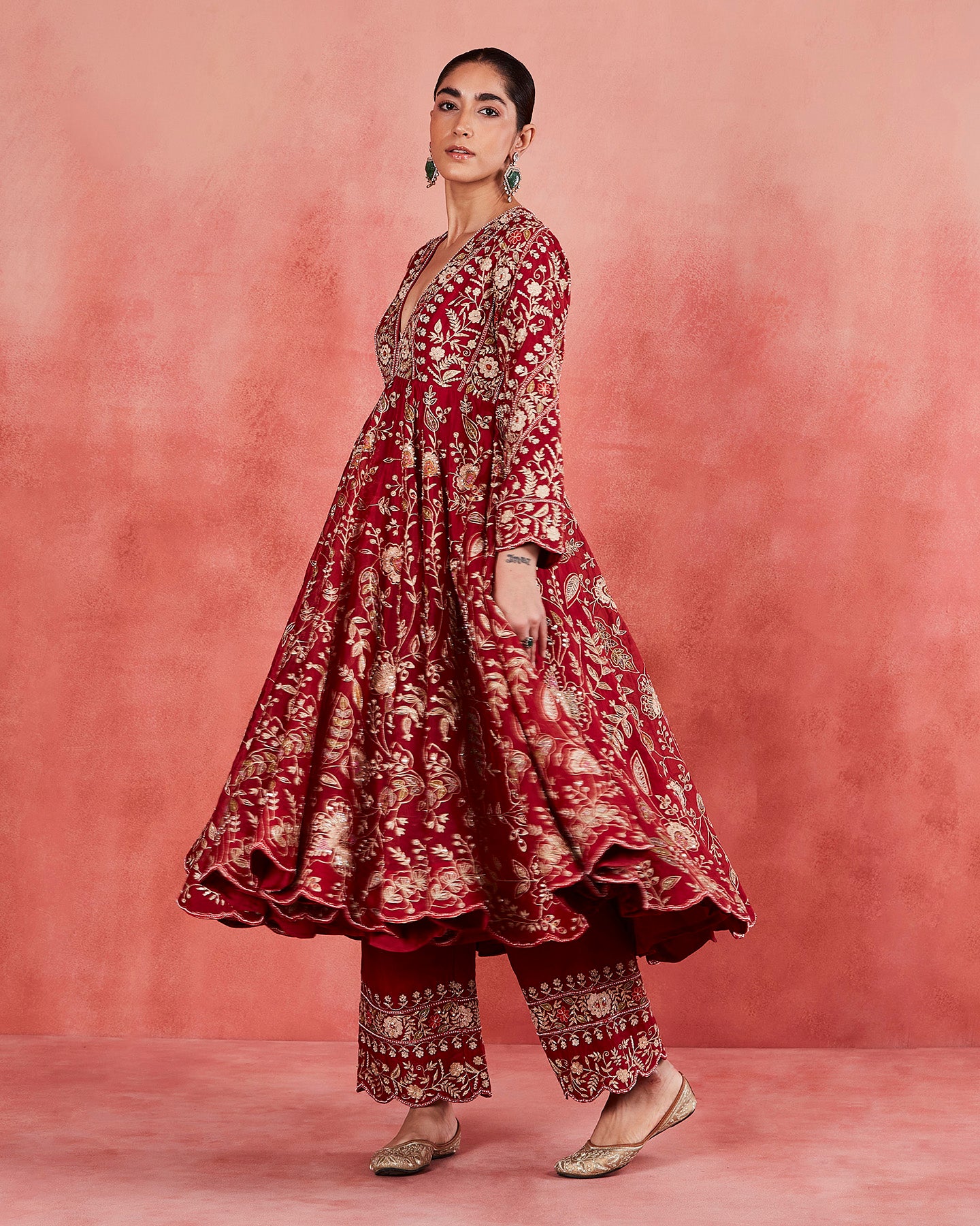 Aisha Long Anarkali Set