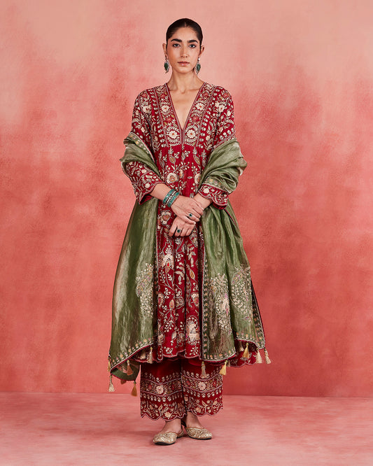 aisha long anarkali set