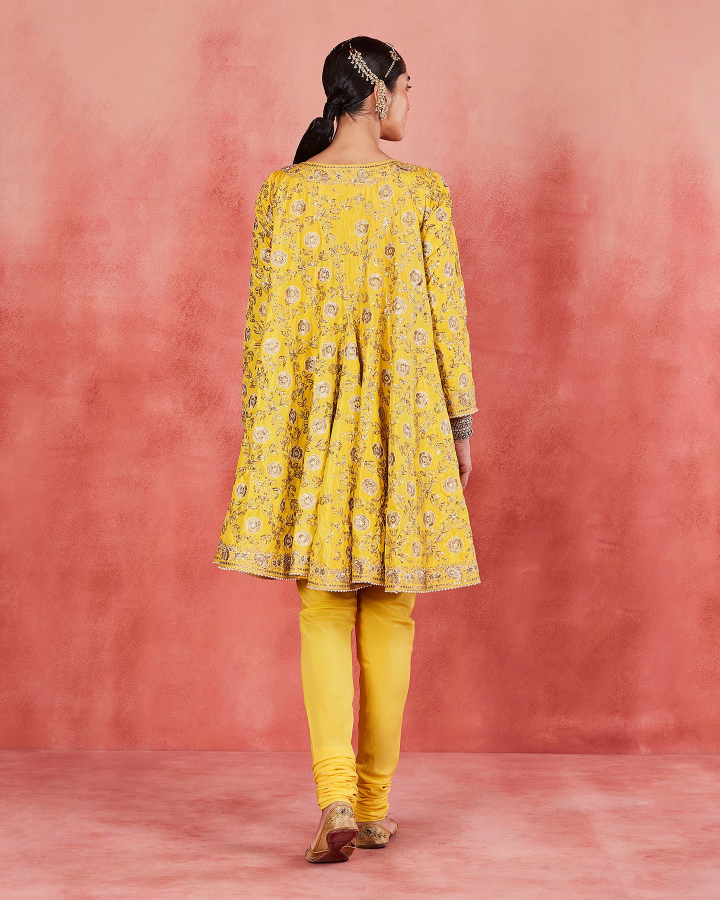 bushra short anarkali set