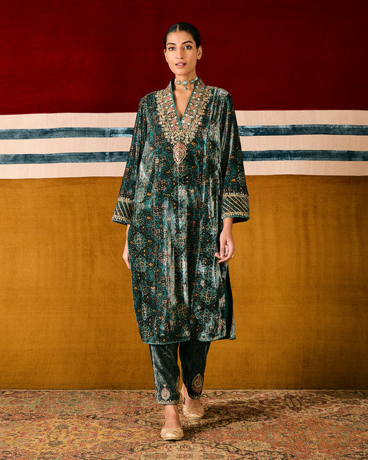 sajal long kurta set