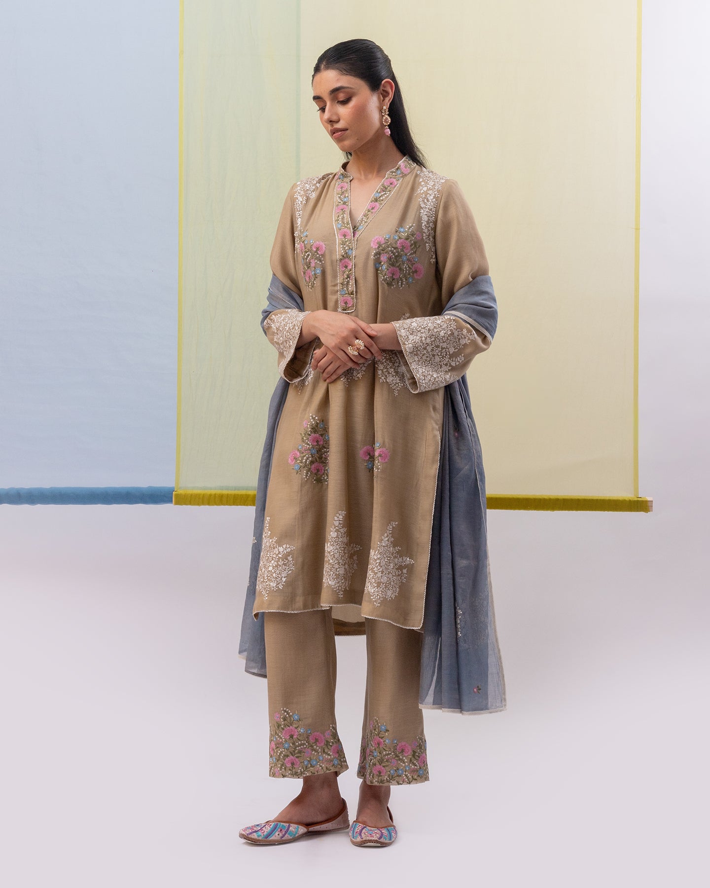 aafia long kurta set