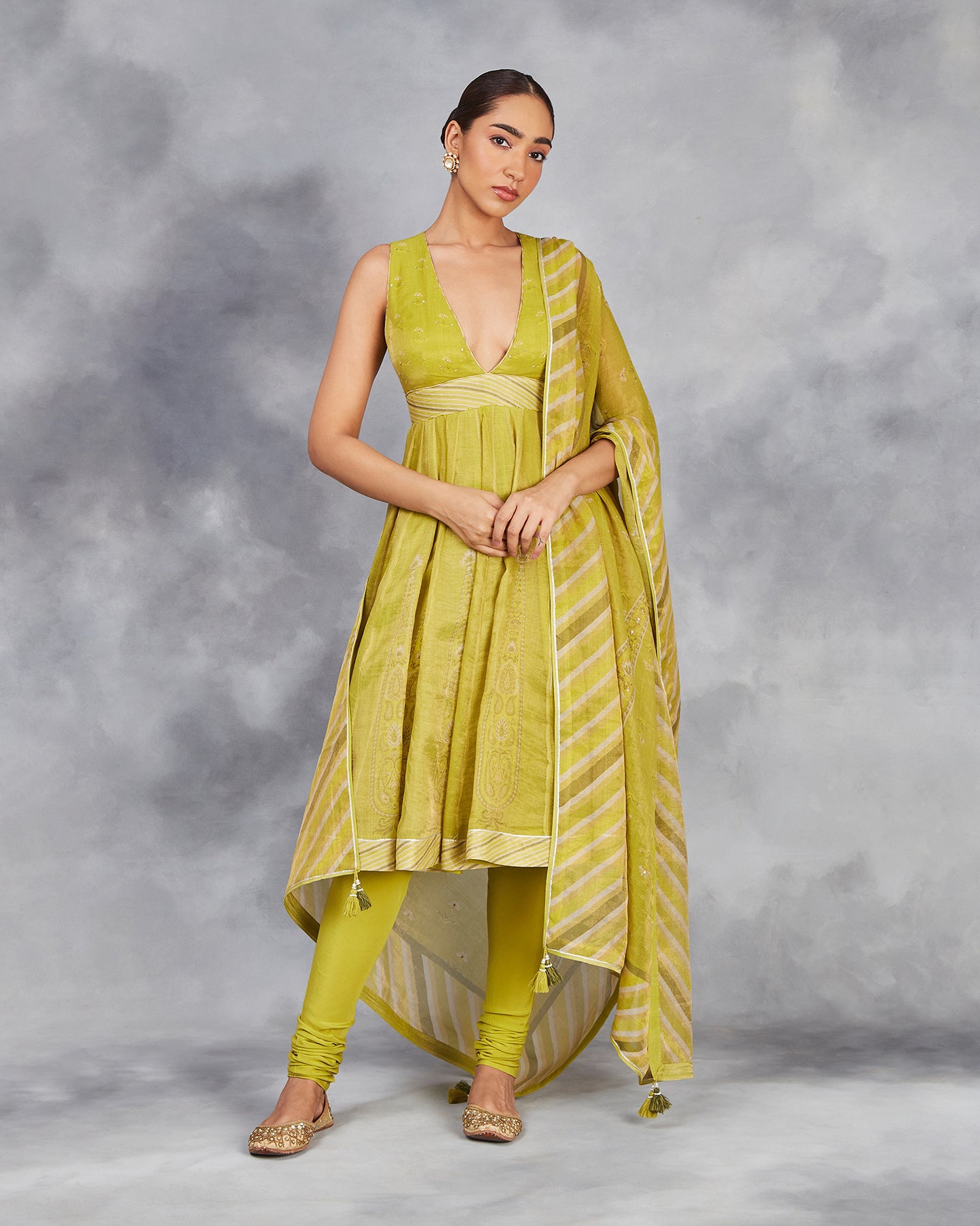 maya short anarkali set