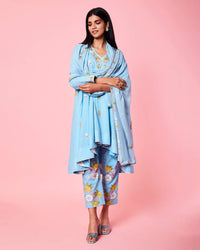 alayna anarkali set blue