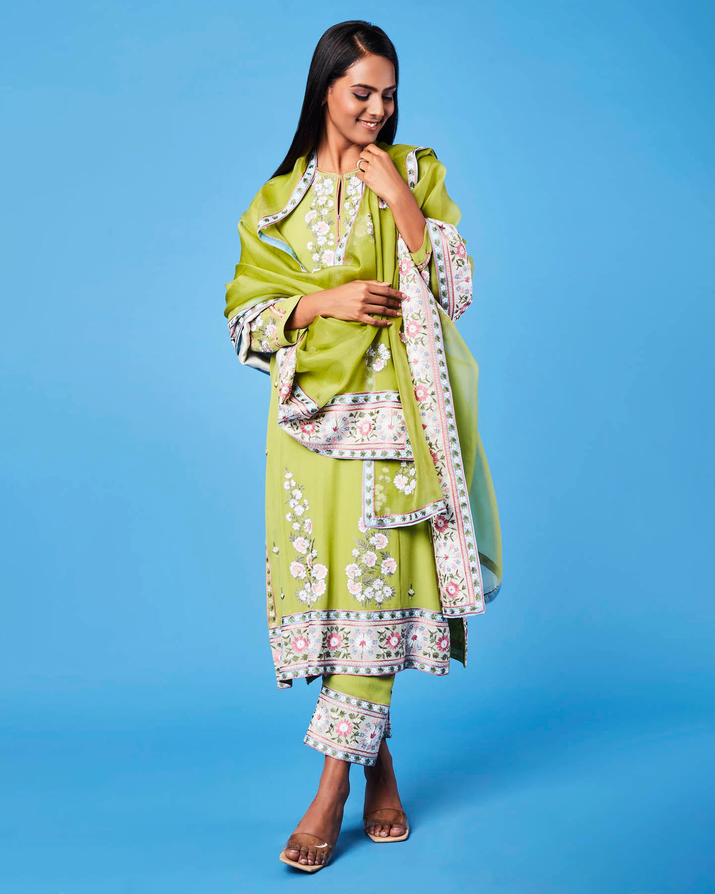 duaa kurta set green