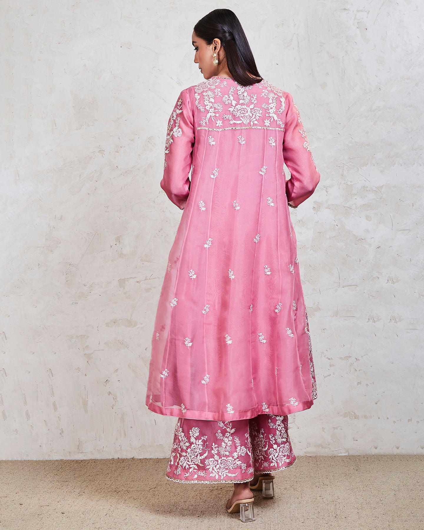 nasmeer kurta set pink