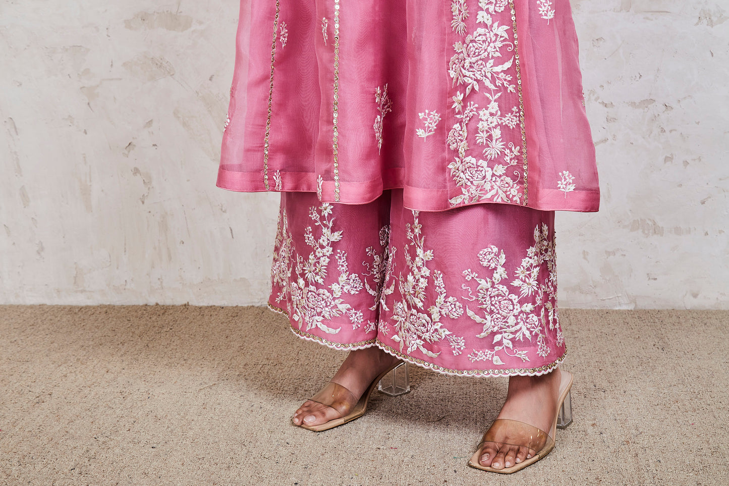 nasmeer kurta set pink