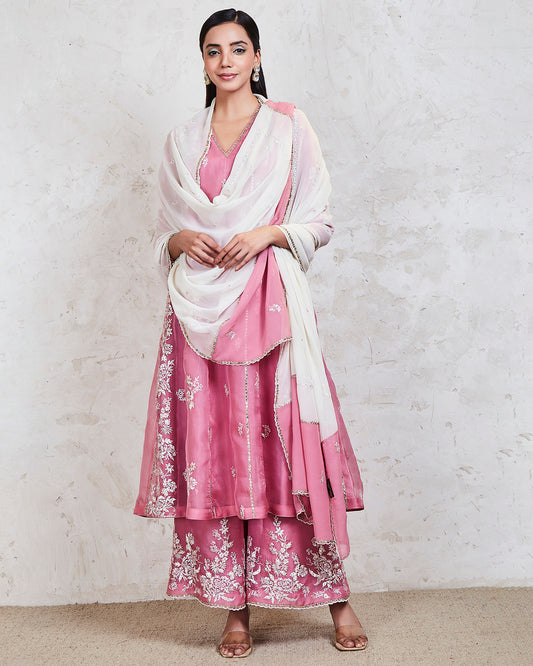 nasmeer kurta set pink