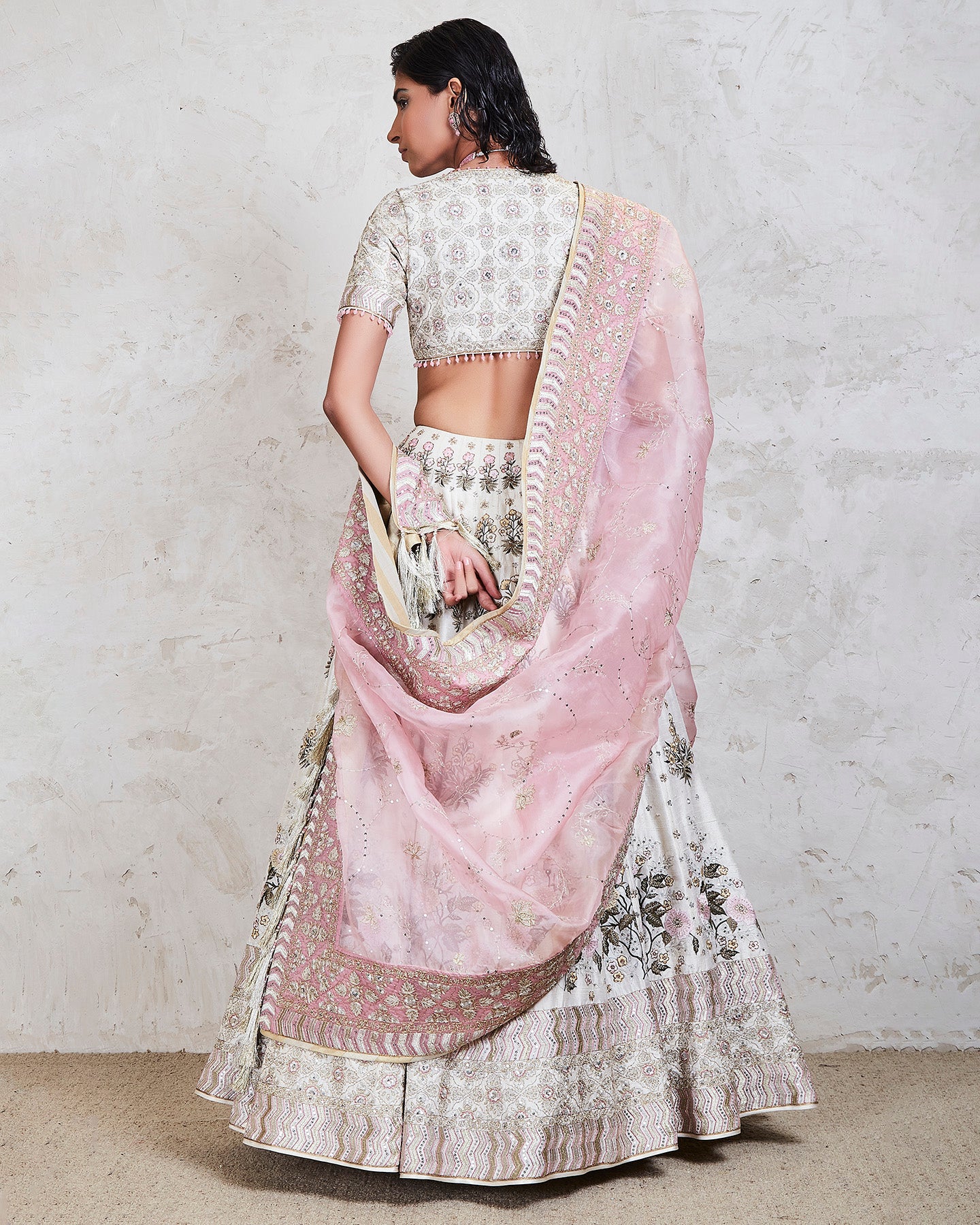 shunum lehenga set ivory