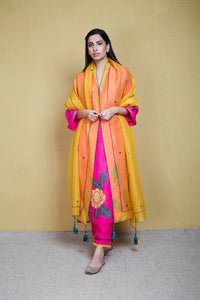 pallavi deep pink kurta set