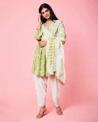 nazmiya kurta set green