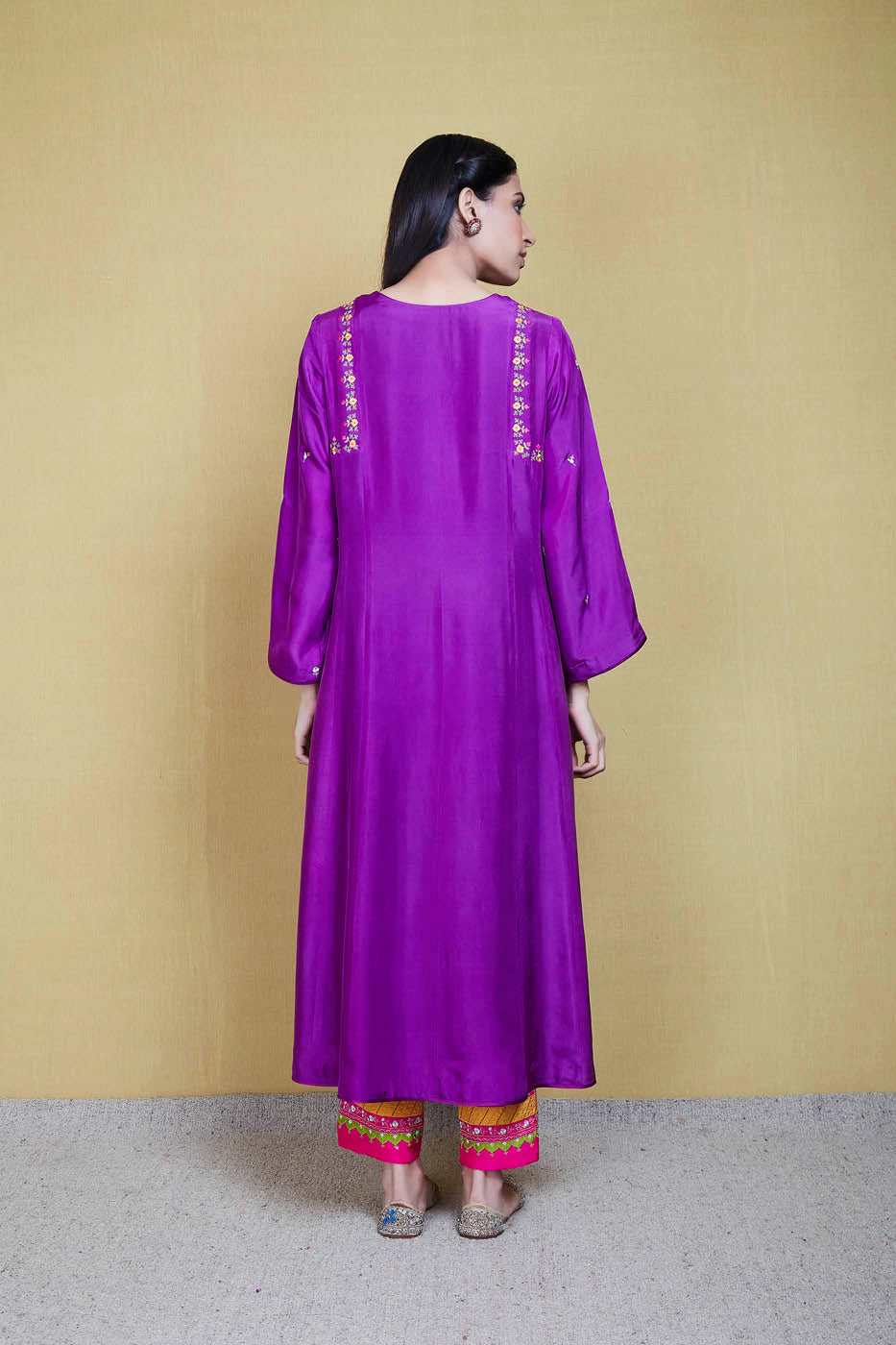 muskaan purple kurta set