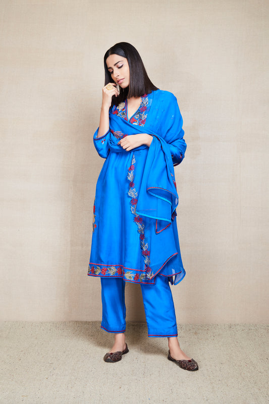 saanjh blue kurta set