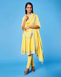 naaya anarkali set yellow